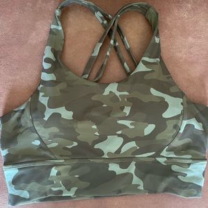 BuffBunny Rosa Sports Bra Green Camo